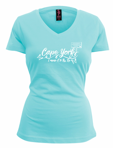 Ulysses Script Cape York Ladies V Neck T-Shirt